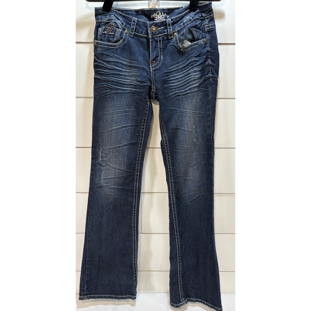 Do Denim Vintage Y2K Womens Jeans Blue Boot Cut Denim Pants Size 3/32" Dark Wash